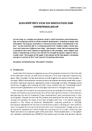 Pdf Schumpeter S View On Innovation And Entrepreneurship Karol Sledzik Academia Edu