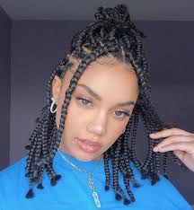 Picture The Greatest Box Braids Hairstyles Of 2020 New Natural Hairstyles In 2020 Short Box Braids Black Box Braids Short Box Braids Hairstyles