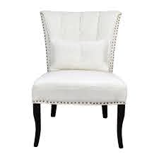 The homcom tufted high back velvet accent chair showcases the stunning elements of traditional design. 66 Off White Tufted Accent Chair Chairs
