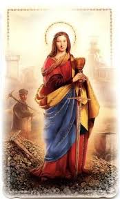 Ihr namenstag wird noch immer von einigen christen am 4. Heiligenbildchen Mit Glitzer Heilige Barbara 10 6 X 6 4 Cm