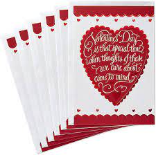 Last month greeting card giant hallmark gave away 2 million cards to anyone who signed up online at hallmark.com/careenough. Amazon Com Hallmark Valentines Day Cards Pack Heart 6 Valentine Cards With Envelopes Office Products