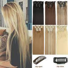 Cashmere hair uses top grade quality human hair for all hair extensions. Long Blonde Hair Synthetic Clips In Hair Extensions Straight 22 140g 16 Clips False Hair Pieces Brown Black White Color Clip In Hair Clip In Hair Extensionsclip Ins Aliexpress