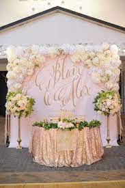 Custom backdrops from weddingstar are available in an impressive variety of themes, sentiments and styles to suit your individual wedding style. 100 Amazing Wedding Backdrop Ideas Rose Gold Wedding Decor Gold Wedding Decorations Sweetheart Table Backdrop
