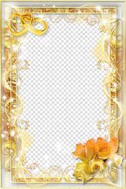 Pngtree offers hd gold background images for free download. Wedding Invitation Frame Wedding Frame Yellow Flower Frame Transparent Background Png Clipart Hiclipart