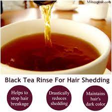Discover the benefits of a black tea rinse for your hair plus how to do it and any problems you should be aware of. Black Tea Rinse For Shedding Tea Hair Rinse Black Tea Hair Rinse Turmeric Tea