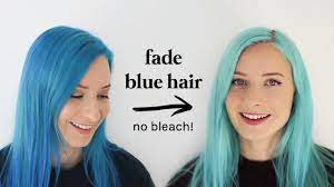 It would be better overall for your hair to rinse the dye out over time, rather than bleach it. How To Fade Blue Hair Dye Or Lighten Semi Permanent Dye Youtube