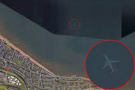 You can look up by the following. Man Spots Submerged Plane While Browsing Google Earth
