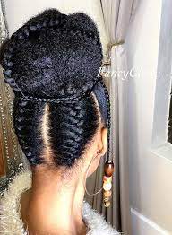 Simple straight braiding is a relatively easy thing to do, especially if you are working with stretched out natural hair. 23 Braided Bun Hairstyles For Black Hair Stayglam