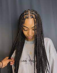 Jumbo box braids are everywhere right now, they're such a beautiful and versatile way to wear your hair. 14 Hairstyles Braided Black Ponytail In 2020 Black Girl Braided Hairstyles Braids For Short Hair Box Braids Styling