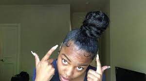 Girls with medium length hairs can also try this to get this bun collect all your hairs in a ponytail and tie with a band. Quick N Easy Ninja Bun W Braiding Hair Reupload Youtube