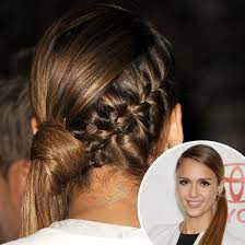 2010 new short hairstyles of. Jessica Alba S Braided Ponytail Tutorial Popsugar Beauty