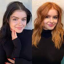 Because the strawberry blonde color family goes from super pale blond to an almost gingery red, there's a strawberry blonde hair shade for everyone. Ariel Winter S Black To Strawberry Blonde Transformation