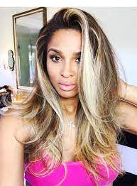 This blonde and black hair is ideal for pretty much any age. Pics Ciara S Blonde Highlights See Her Lighter Hair Makeover Hollywood Life