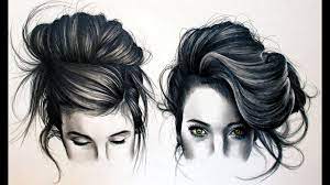 Black hair is the darkest and most common of all human hair colors globally, due to larger populations with this dominant trait. How To Draw Tumblr Black Hair Youtube