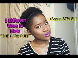 She has already relaxed her hair prior to recording, so her hair is straight and ready for styling. How To Style Short 4c Natural Hair Into A Afro Puff 3 Styles Mona B Youtube