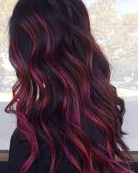 Hair salons are no longer just a place for your mom to visit, gossip, and come home looking like she never actually left. 23 Ways To Rock Black Hair With Red Highlights Page 2 Of 2 Stayglam