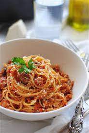 If you cover the dish while it's cooking, the water will boil up and out and make a huge mess in the. Angel Hair With A Tomato Meat Sauce Bev Cooks