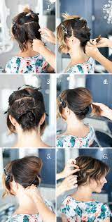 Pictures of trendy short layered hairstyles. Pretty Simple Updo For Short Hair Camille Styles