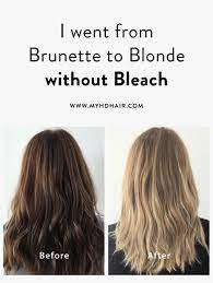 Not light brown, not dark blonde at all just brown. I Went From Brunette To Blonde Without Bleach And Damage Free Brunette To Blonde Hair Dye Removal Lightening Dark Hair