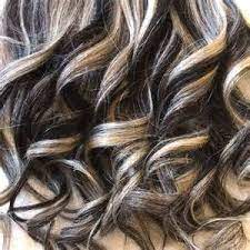 The dark brown and light blonde create a dramatic contrast. Dark Brown Hair With Blonde Chunky Highlights Bing Images Brown Hair With Blonde Highlights Brown Blonde Hair Hair Highlights