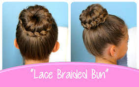 It can be created using a brush for a very professional and sophisticated. Lace Braided Bun Cute Updo Hairstyles Cute Girls Hairstyles