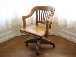 Vintage Oak Swivel Office Chair Gunlocke Rustic Industrial Etsy Wood Office Chair Wooden Desk Chairs Wood Desk Chair