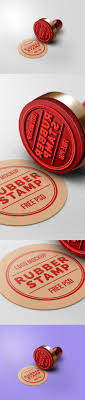 Rubber Stamp Psd Mockup Free Logo Mockup Logo Mockup Design Freebie