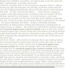 Research Papers Jazz Concert Review Research Proposal Example Research Proposal Research Proposal Format