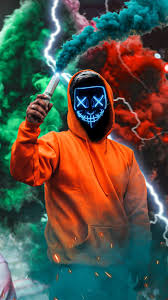 Neon Mask Hd Wallpaper Smoke Wallpaper Hipster Wallpaper Joker Iphone Wallpaper