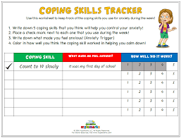 Alphabet letters, words, numbers, sentences, and poems. Coping Skills Tracker Anxiety