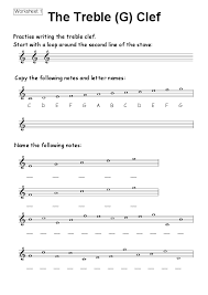 Worksheet 01 The Treble G Clef Download Sheet Music Pdf File Sheet Music Pdf Print Sheet Music Elementary Music Lessons