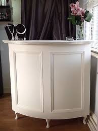 Curved Salon Reception Desk French Style Shabby Chic Painted Cream Ebay Salon Reception Desk Shabby Chic Salon White Reception Desk