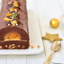 Buche De Noel Chocolat Au Lait Et Clementine Recette Buche De Noel Recette Dessert Noel Buche De Noel Chocolat