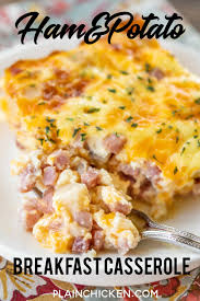 Ham Potato Breakfast Casserole Easy Breakfast Casserole Recipes Breakfast Potato Casserole Breakfast Recipes Casserole