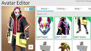 Skin Fortnite 2d Making Drift From Fortnite A Roblox Account Youtube Roblox Fortnite Roblox Roblox