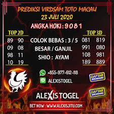Prediksi Togel Toto Macau Hari Ini Kamis 23 Juli 2020 Hoki Sydney November