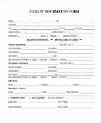 Patient Information Form Template Inspirational Sample Patient Information Forms 10 Free Documents In In 2020 Form Example Teaching Plan Templates Templates