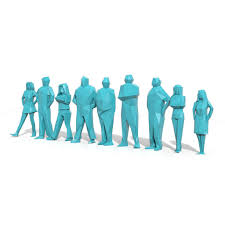 Low Poly People Pack 01 3d Model Download Royalty Free People 3d Models 3d Squirrel Statuaire