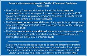 New Nih Covid 19 Treatment Guidelines No Approved Drugs Patient Care Online