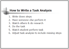 How To Write A Task Analysis Task Analysis Teaching Techniques Behavioral Analysis