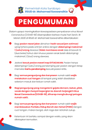 Kami hanya akan melayani anda yang menggunakan masker. Pengumuman Terkait Kewaspadaan Covid 19 Rsud Dr Mohamad Soewandhie