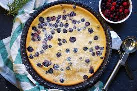 Vegan Blueberry Clafoutis Quick And Easy Recipe Gourmandelle Recipe Clafoutis Recipes Recipes Blueberry Clafoutis