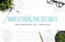 Free Hand Lettering Practice Sheets Medialoot A handy collection of hand lettering worksheets that will take you through the basics in no time.