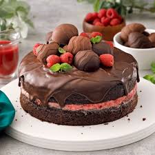 Gateau Au Chocolat Et Mousse Aux Framboises 5 Ingredients 15 Minutes Desserts Dessert Recipes Food Dishes