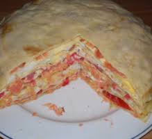 Recette Gateau De Crepes Sale En Video Recette Gateau De Crepes Sale Gateau Crepe Crepes Salees