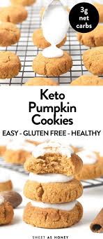 Keto Pumpkin Cookies Pumpkin Cookies Easy Keto Cookie Recipes Low Carb Recipes Dessert
