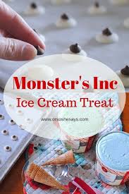 Monsters Inc Ice Cream Treat Recipe A Fun Summer Dessert Ice Cream Treats Summer Desserts Ice Cream