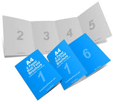 4 Panel A4 Roll Fold Brochure Mockup Cover Actions Premium Mockup Psd Template Brochure Design Template Brochure Folds Brochure Template