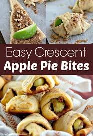 Apple Pie Bites Tart Apples Dipped In Butter And Rolled Into Crescent Rolls Such A Yummy Easy Dessert Id Easy Apple Pie Pie Bites Apple Dessert Recipes Easy