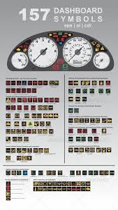 157 Dashboard Symbols Automotive Mechanic Automobile Engineering Car Symbols